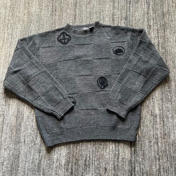 Vintage Paul Smith Wool Blend Grey Crewneck Sweater, Size L - Picture 1 of 8